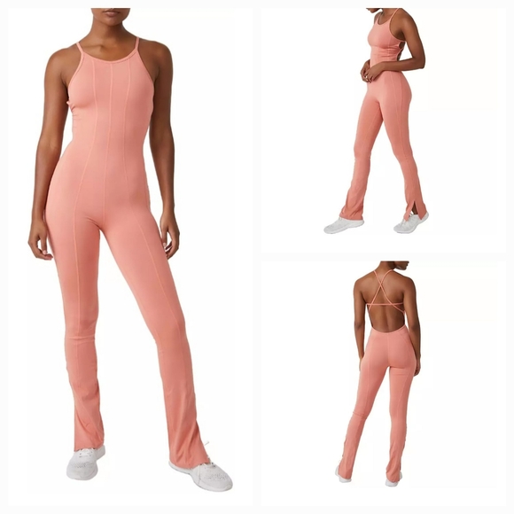 NWT Free People Heat Wave Onesie Crush Blush Size L - Picture 2 of 15